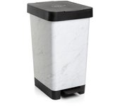 Cubo de la basura con pedal tatay para 25 litros smart deco / marble