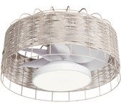 Ventilador de techo con luz sin aspas silencioso dc lumiplus mara blanco 61 cm