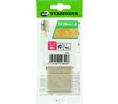 8 patín rectangulares standers de fieltro beige 36x22 mm