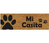 Felpudo coco mi casita negro 25 x75 cm