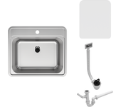 Fregadero 1 seno de acero inox delinia eleki 56x48x20cm