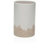 Portacepillos duo beige de cerámica