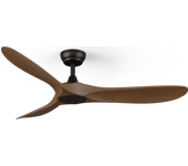 Ventilador de techo sin luz silencioso dc exterior sulion chula marrón 132 cm