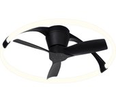 Ventilador de techo con luz sin aspas silencioso dc mantra nepal negro 75 cm
