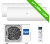 Aire acondicionado multisplit 2x1 haier perla 40 wifi 2x2000 fg instalación incluida