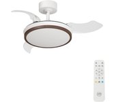 Ventilador de techo con luz silencioso dc arte confort velix s blanco 91 cm