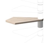 Peldaño nara de madera color blanco y gris de 1050mm