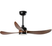 Ventilador de techo con luz silencioso dc forlight bay negro 122 cm