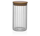 Bote con tapa de bambú versa 800ml