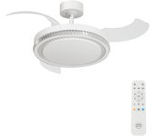 Ventilador de techo con luz silencioso dc arte confort euria m blanco 107 cm