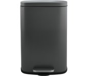 Cubo de la basura con pedal akira 30l gris mate
