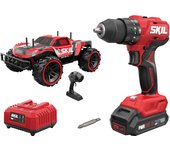 Taladro percutor a batería brushless skil 20v + coche radio control - 3021rc - 1 batería 2.0 ah + cargador