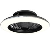 Ventilador de techo con luz sin aspas silencioso dc mantra alisio negro 52.5 cm