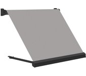 Toldo brazo estor balcón malibú manual estructura gris tela gris de 2.5x2m