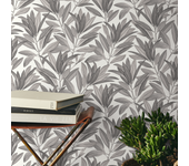 Papel pintado vinilo botánico, plantas o floral dominic gris inspire