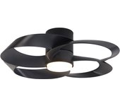 Ventilador de techo con luz silencioso dc mantra rose negro 65 cm