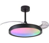 Ventilador de techo con luz retráctil silencioso dc mantra siberia negro 50 cm