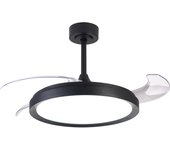 Ventilador de techo con luz retráctil silencioso dc mantra mistral negro 50 cm