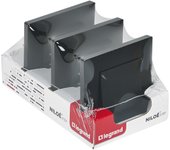 Pack de 3 interruptores legrand niloé step negro