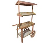 Figura decorativa mueble carrito de 168 cm marrón, rosa