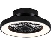 Ventilador de techo con luz sin aspas silencioso dc mantra tibet negro 53 cm