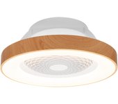 Ventilador de techo con luz sin aspas silencioso dc mantra tibet marrón 53 cm