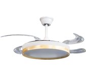 Ventilador de techo con luz sin aspas silencioso dc xtrelamp ibsen blanco 106 cm
