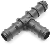 Conector t para riego por goteo ø 16 mm saneaplast en blister de 10 unidades