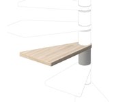Peldaño nara de madera color blanco y gris de 1050mm