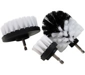 3 cepillos para taladro cerda suave