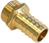 Entronque de latón con rosca macho de 3/4 para mangueras de 20 mm de diámetro