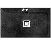 Fregadero de hekla kobus con escurridor a izquierda 52x85,5x20 cm negro