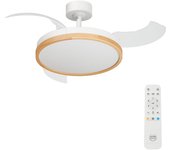 Ventilador de techo con luz silencioso dc arte confort whira m blanco 107 cm