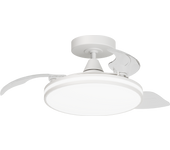 Ventilador de techo con luz retráctil silencioso dc inspire vanesa blanco 91 cm
