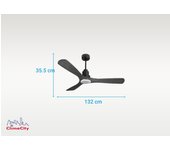 Ventilador de techo con luz motor dc zafiro d132 01 31 18 klassfan blanco 132 cm