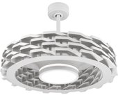 Ventilador de techo con luz retráctil silencioso dc sulion rubik blanco 73 cm