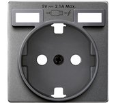 Tapa enchuf c/tierra 2xusb s82 concep ti
