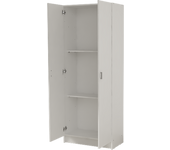 Armario despensero alto 175x68.5x37 cm para uso interior blanco 2 puertas