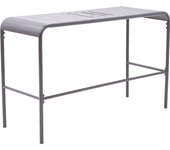 Mesa de jardín naterial café ii de acero antracita de 120 x 75 x 45 cm
