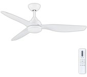 Ventilador de techo con luz motor dc edhea blanco color luz regulable 132 cm