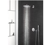 Conjunto de ducha empotrado grohe grohtherm gris / plata