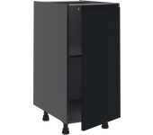 Mueble bajo de cocina delinia id tokyo negro mate 76,8x40 cm 1pta
