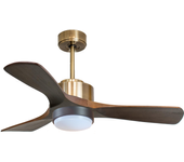 Ventilador de techo con luz motor dc zafiro klassfan negro 106 cm