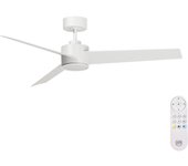 Ventilador de techo con luz silencioso dc arte confort brioso blanco 132 cm