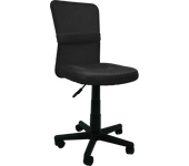 Silla escritorio alba en textil negro 55x95.5x55 cm (ancho x alto x fondo)