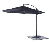 Parasol recto hexagonal 2,45x3x3 m negro