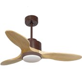 Ventilador de techo con luz motor dc lima d106 06 16 14 klassfan marrón 106 cm