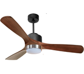 Ventilador de techo con luz motor dc zafiro klassfan plata 132 cm