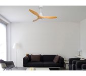Ventilador de techo con luz motor dc lima d132 06 32 18 purline blanco 132 cm