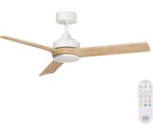 Ventilador de techo con luz silencioso dc arte confort rebeca blanco 122 cm